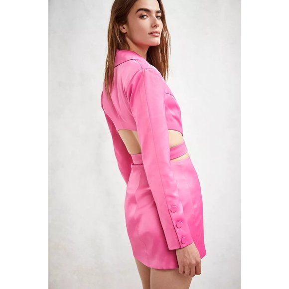 For Love & Lemons Marie Blazer Mini Dress in Pink - Picture 2 of 15